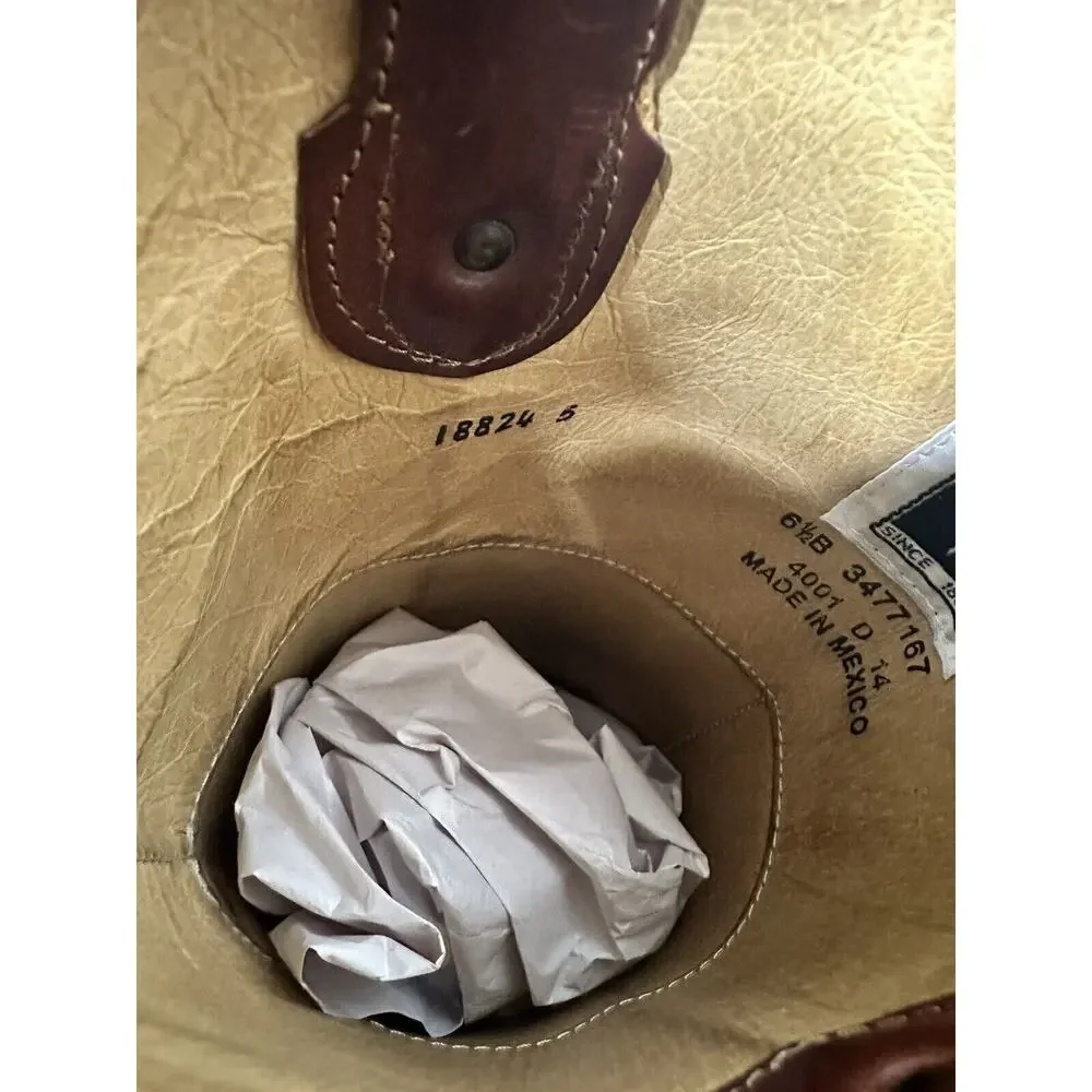 $298 Frye Melissa Button Cognac Riding Boot Brown Women Size 6.5 Tall Leather